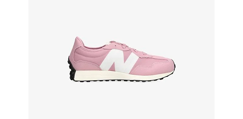 New Balance Kids' 327 Mesh and Leather Trainers