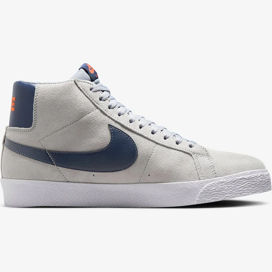 Nike SB Zoom Blazer Mid Skate Shoes - Wolf Grey/Cosmic Clay/White/Midnight Navy 7