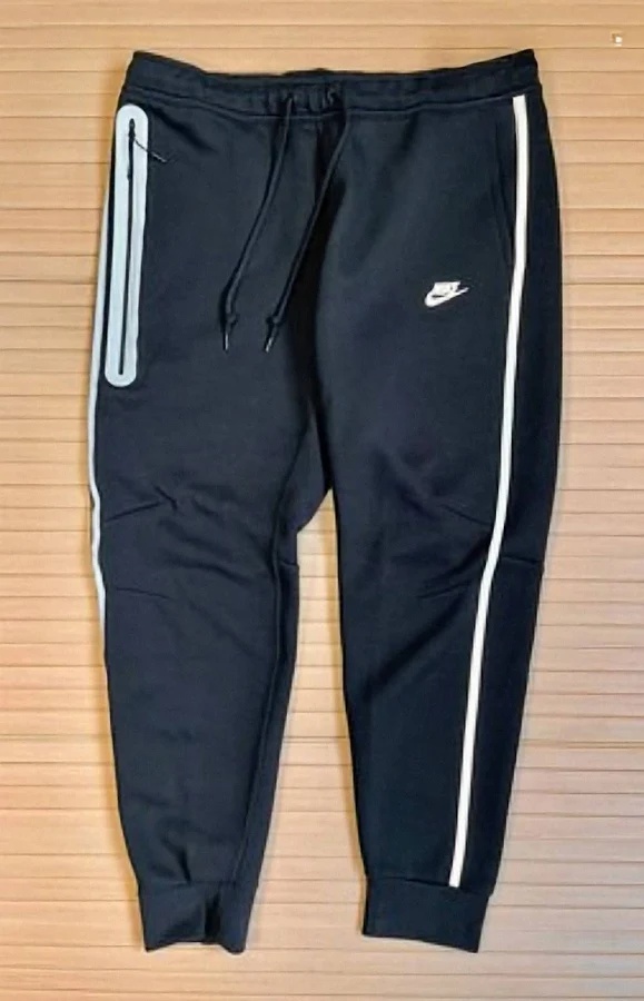 Black And White Nike Tech Fleece Reflective Pants