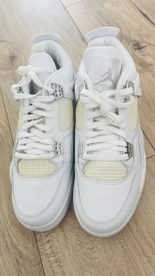 Jordan Air Jordan 4 Retro Pure Money White Basketball Sneakers
