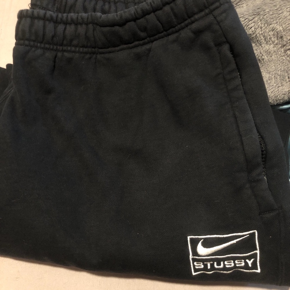 Black Nike x stussy washed joggers