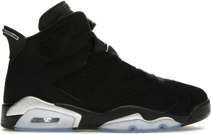 Jordan 6 Retro Chrome Black Metallic Silver DX2836-001 Men 12