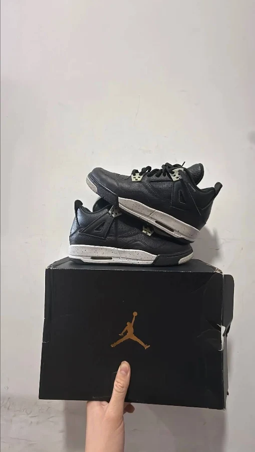 JORDAN 4 BLACK OREO (2014) VNDS SZ 6y / 7.5w OG ALL market:300+