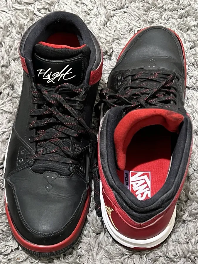 Nike Air Jordan Size 12 - Air Jordan Flight Origin 3 Gym Black Red