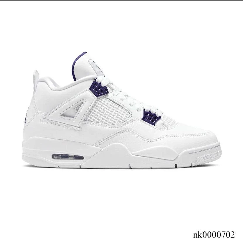 Air Jordan 4 Retro Metallic Purple Shoes Sneakers (big Size Available)