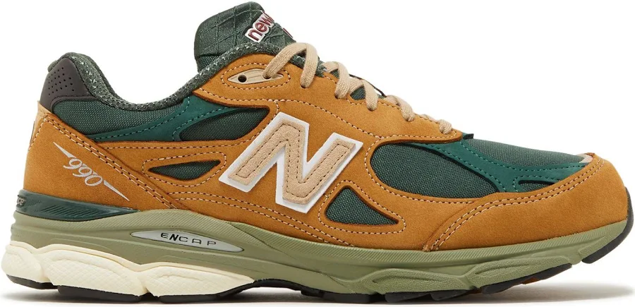 Teddy Santis x New Balance 990v3 Made in USA 'Tan Green' | Men's Size 4