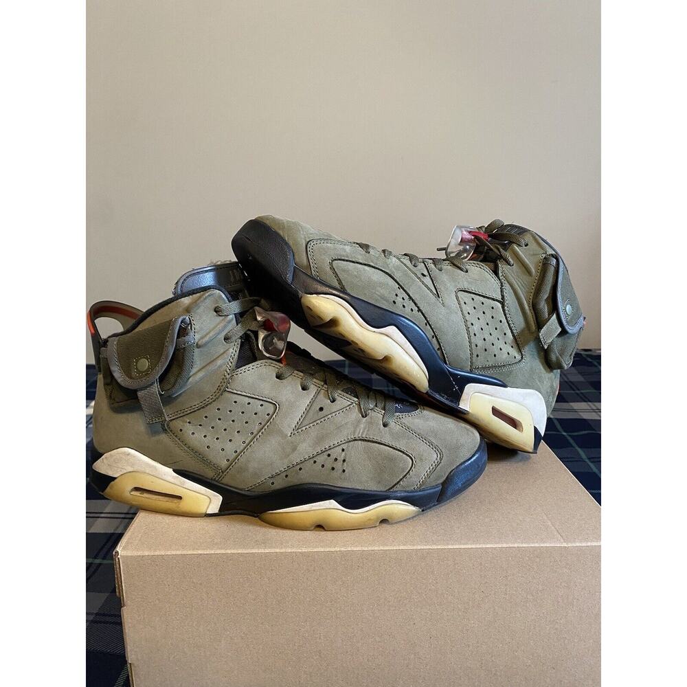 Size 12 - Jordan 6 Retro x Travis Scott Mid Olive, No Box