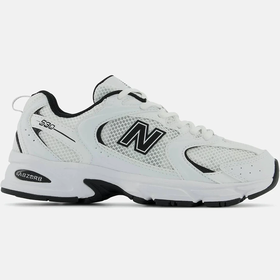 Balance 530 White With Black Mr530ewb Running Shoes Men's Us 4-12