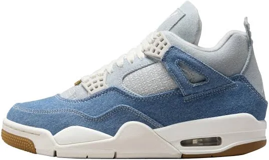 Jordan Air 4 "denim" Women Sneakers - Sail/gum Light Brown/worn Blue