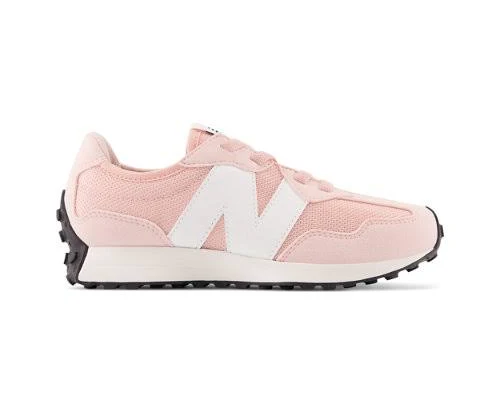New Balance Kids' 327 Bungee Lace Sneakers - Pink/White (Size 10.5 Wide)