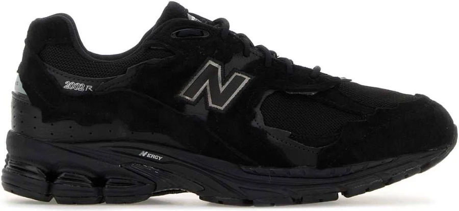 New Balance BLACK SUEDE AND MESH 2002DX PROTECTION PACK SNEAKERS, BLACK / 7+