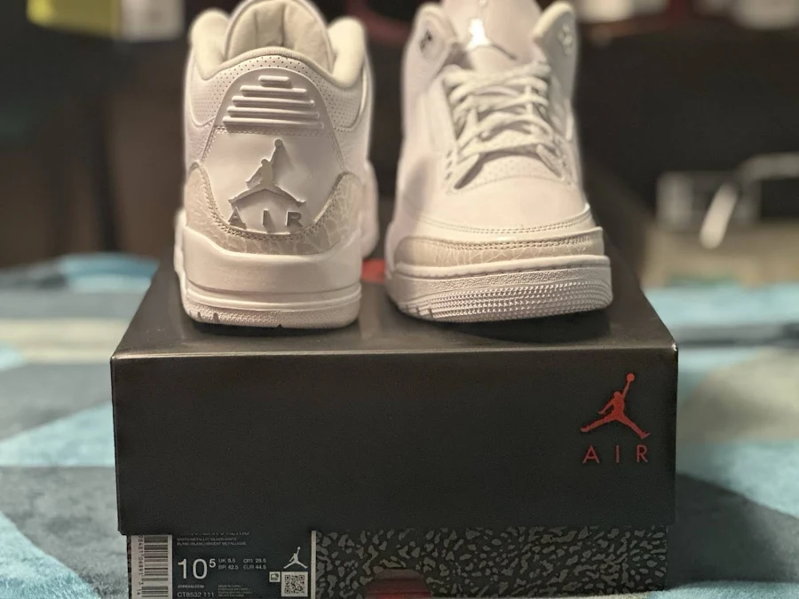 Air Jordan 3 Retro Size 10.5 2025 Pure