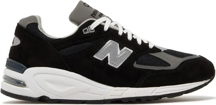 Balance Men’s 990 V2 White/black Made In Usa Running Shoe Sneaker