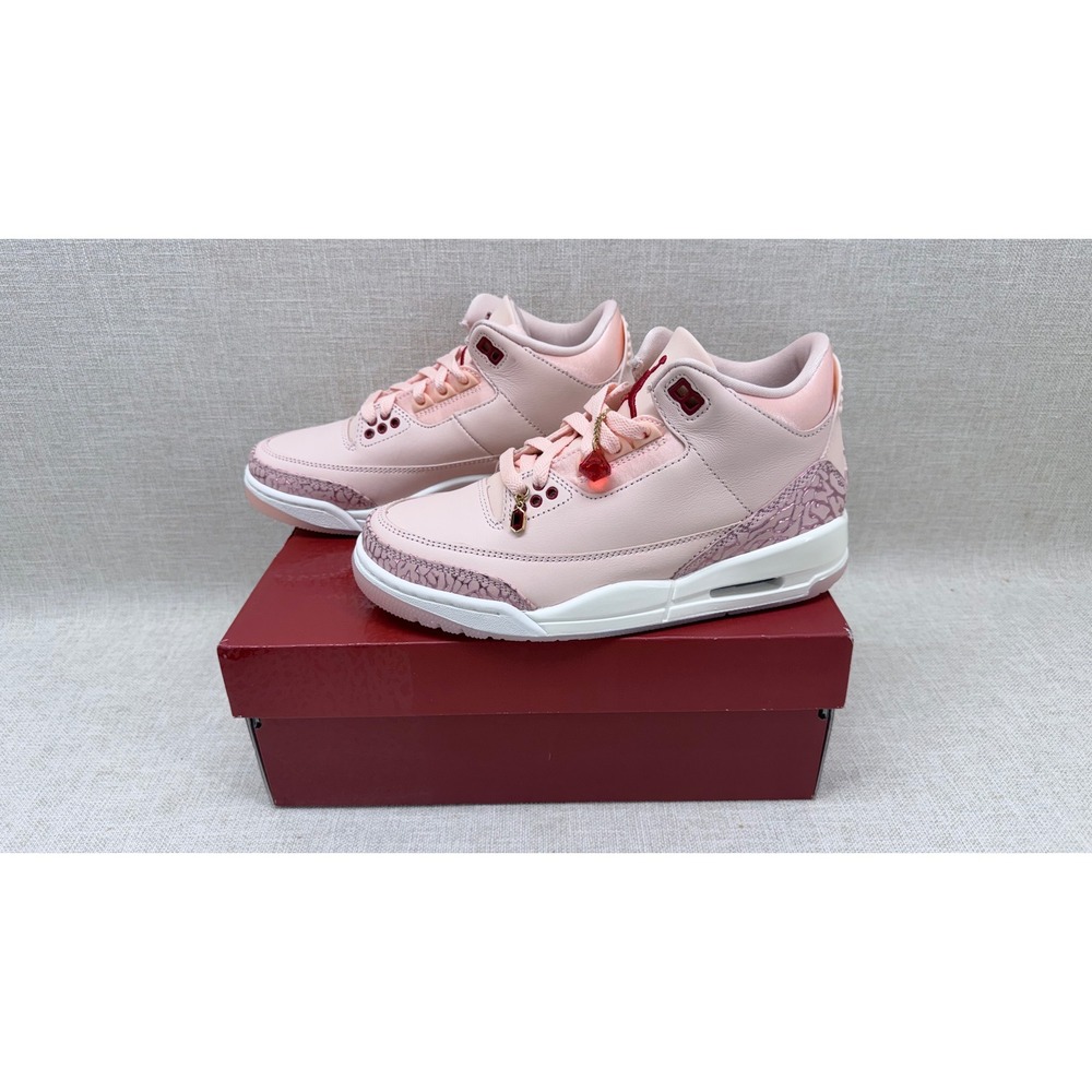 Nike Womens Air Jordan 3 Retro VDAY Washed Coral Pink HJ0178-600 Size 6 New