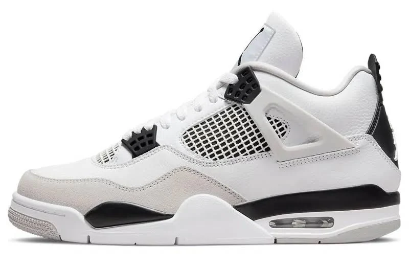4 Retro 'military Black' In White