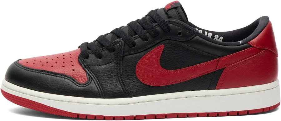 Air Jordan Men's 1 Retro Low OG Sneaker in Black/Varsity Red Summit White, Size UK 8 | END Clothing