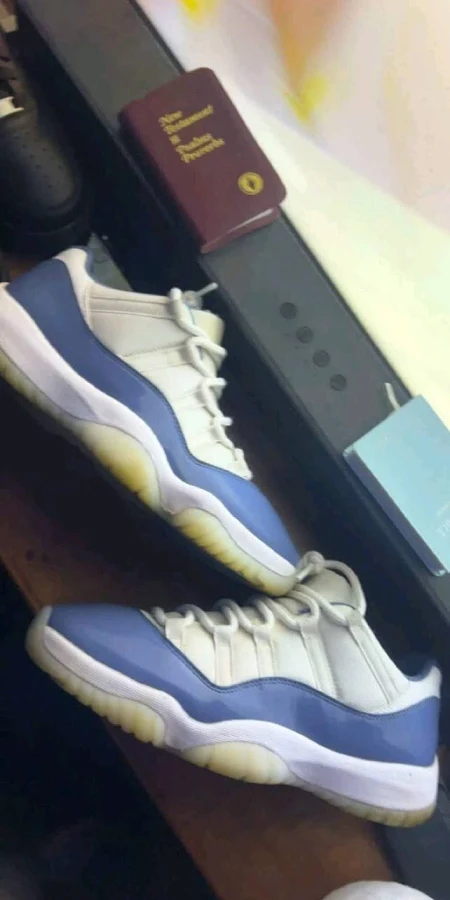 Air Jordan 11 Retro Low White Blue Sneakers
