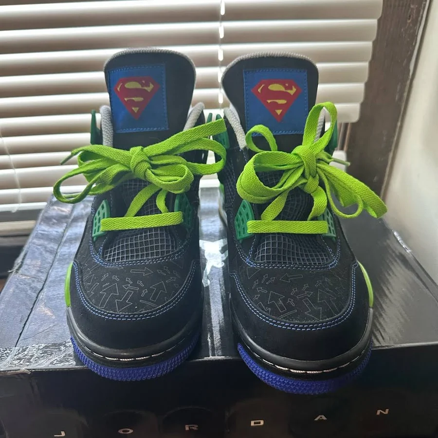 Jordan Shoes | Jordan 4 Retro Doernbecher Superman | Color: Black/Green | Size: 8 | Pm-68786606's Closet