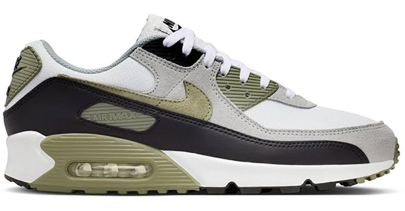 Nike Men’s Air Max 90 Shoes White/Dark Green - Men's Active at Academy Sports