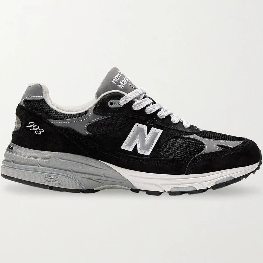 New Balance 993 Suede, Mesh and Leather Sneakers - Men - Black Sneakers - UK Men's 11