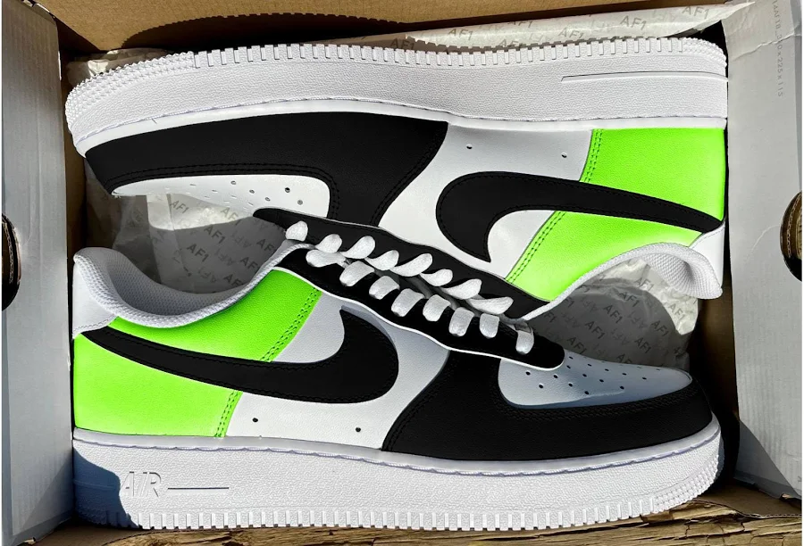 Custom Half Grinch Air Force 1's