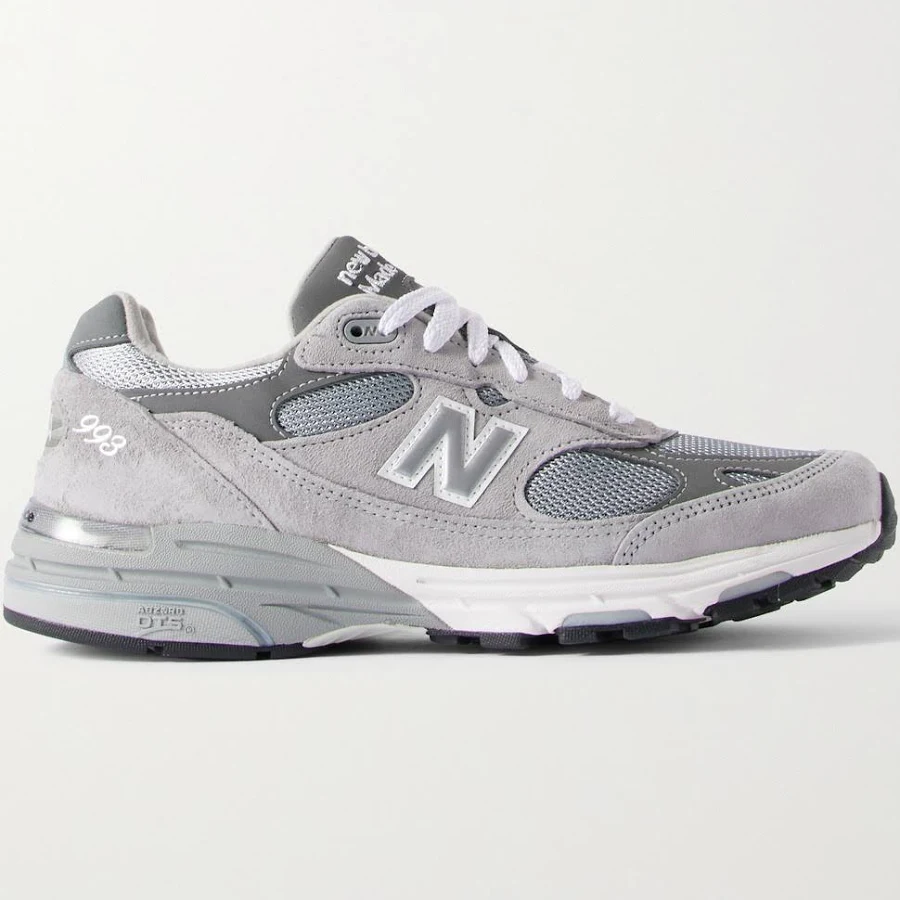 New Balance MIUSA 993 Suede, Mesh and Leather Sneakers - Men - Gray Suede Shoes - UK Men's 10