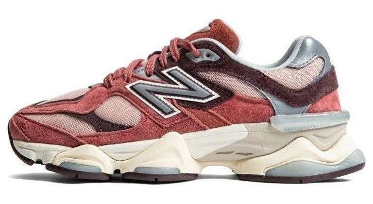 New Balance Men's 9060 'Sea Salt Cherry Blossom' - Red - Low-top sneakers - 6