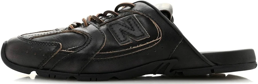 Miu Miu X NEW BALANCE Bleached Calfskin 530 SL Slip-On Sneakers Mules 36.5 Black