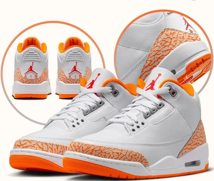 Men - Jordan 3 “orange Citrus” 2026 Size Us 7-12
