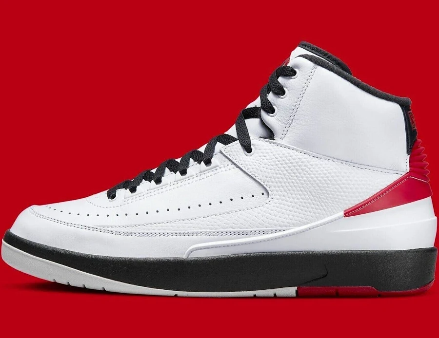 Nike Air Jordan 2 Retro White Red Chicago Og Sneakers Dx4400-106