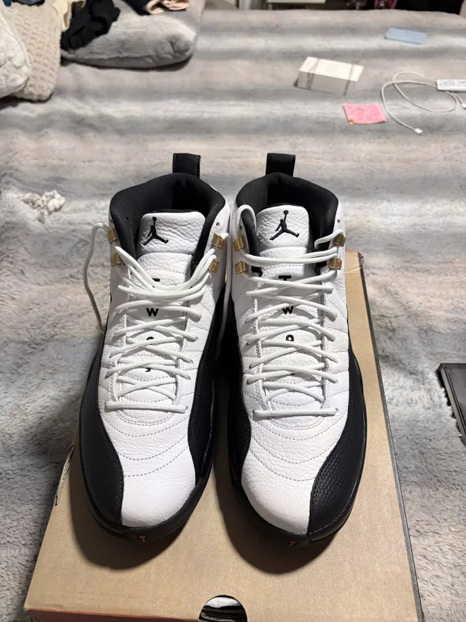 Jordan Air Jordan 12 Retro 2025 Taxi White Black High Top Sneaker