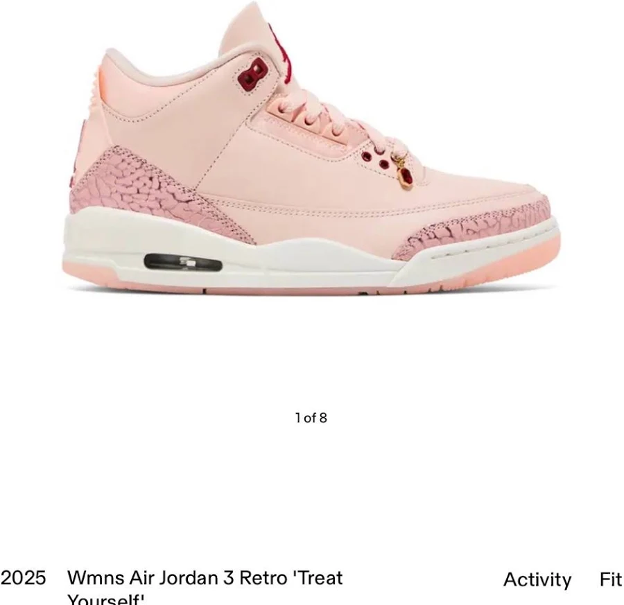 Nike Shoes | Nike Air Jordan 3 Retro Women's Sneakers - Light Pink | Color: Pink | Size: 7.5 | Rhcp18's Closet