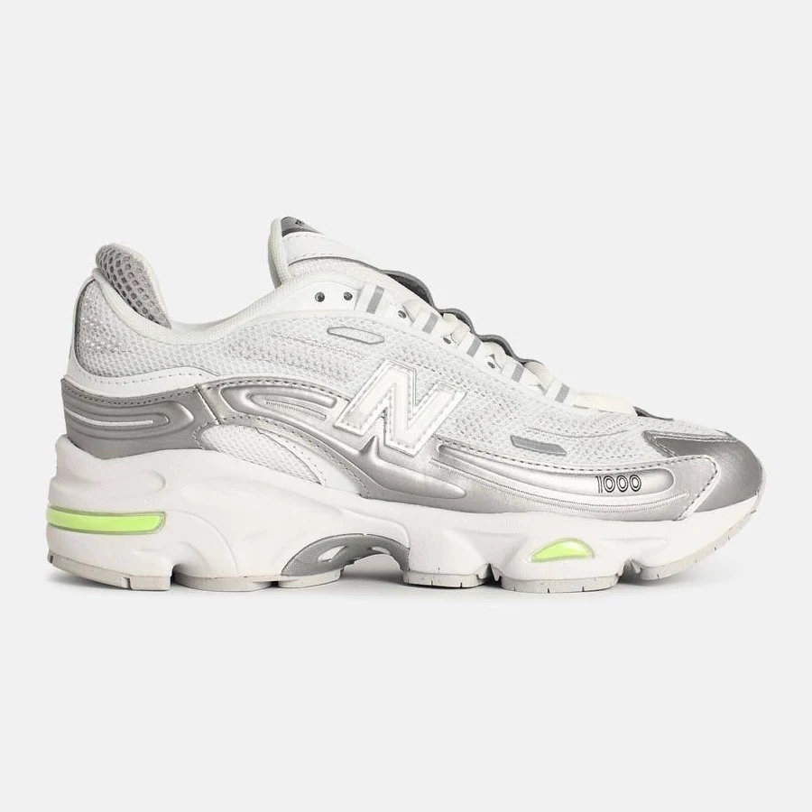 NEW BALANCE '1000' White Fabric Blend Sneakers