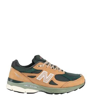 New Balance Made In Usa 990v3 Man Sneakers Dark green Size 7.5 Soft Leather, Textile fibers
