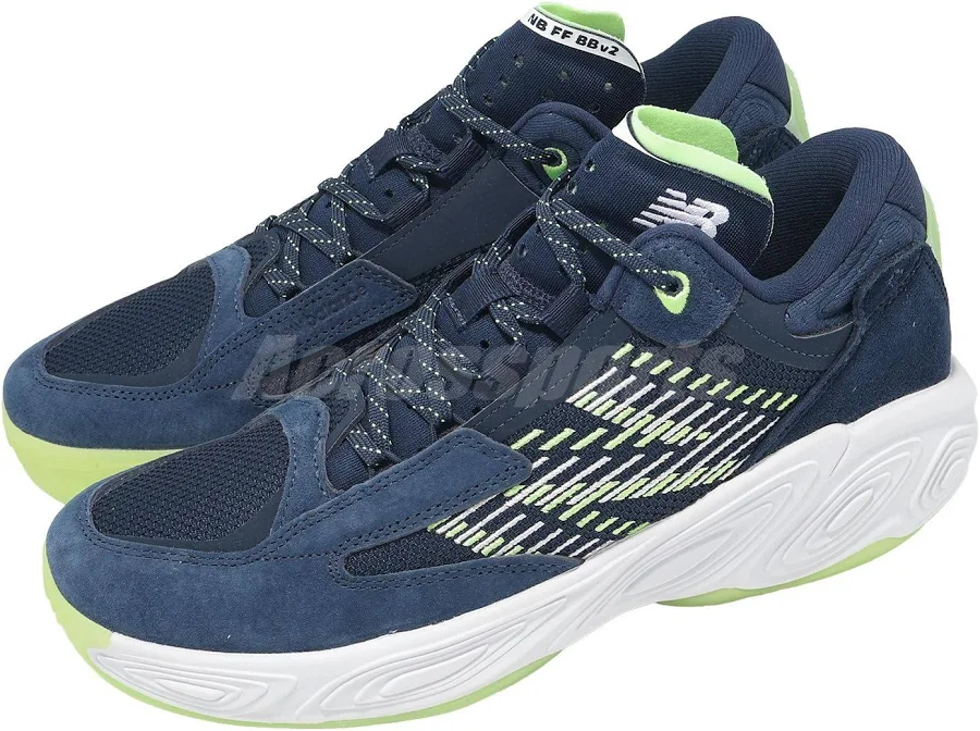 Balance Fresh Foam Bb V2 Navy Bleached Lime Glow Men Basketball