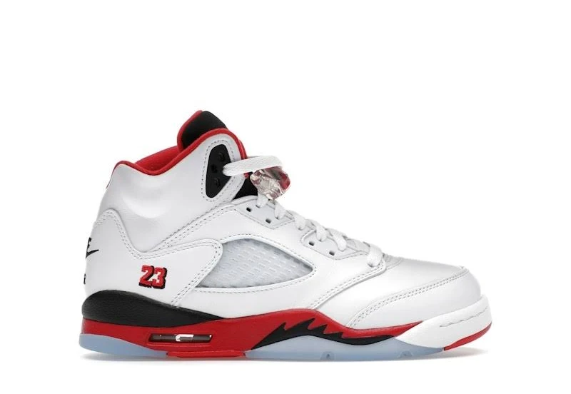 Air Jordan Kids' 5 Retro White Metallic