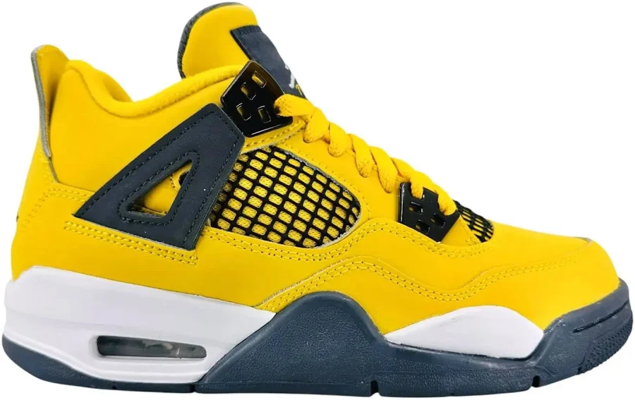Air Jordan Retro 4 Lightning GS Version Sports Shoe, Retro Look, Youth Sizes (2021)