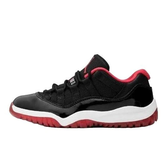 Jordan 11 Retro Low 'bred - Black/true Red-white