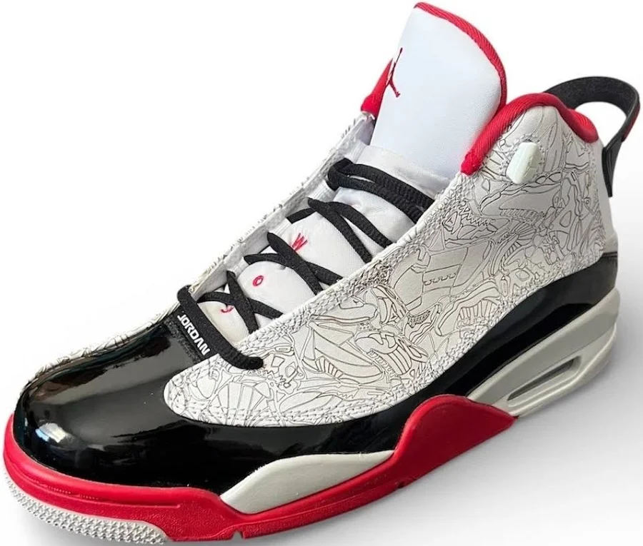 Jordan Dub Zero White Varsity Red Black Mens Size 10