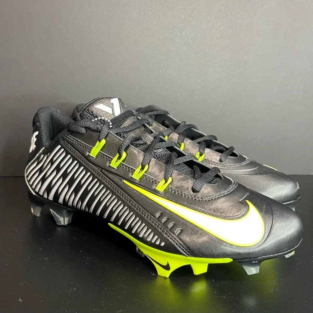 Nike Vapor Edge 360 VC Carbon Black Volt Football Cleats DO6294-001 Men's Sz 8