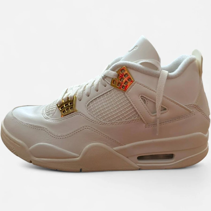 Jordan 4 Retro White Gold Men's Sneakers - US 9.5