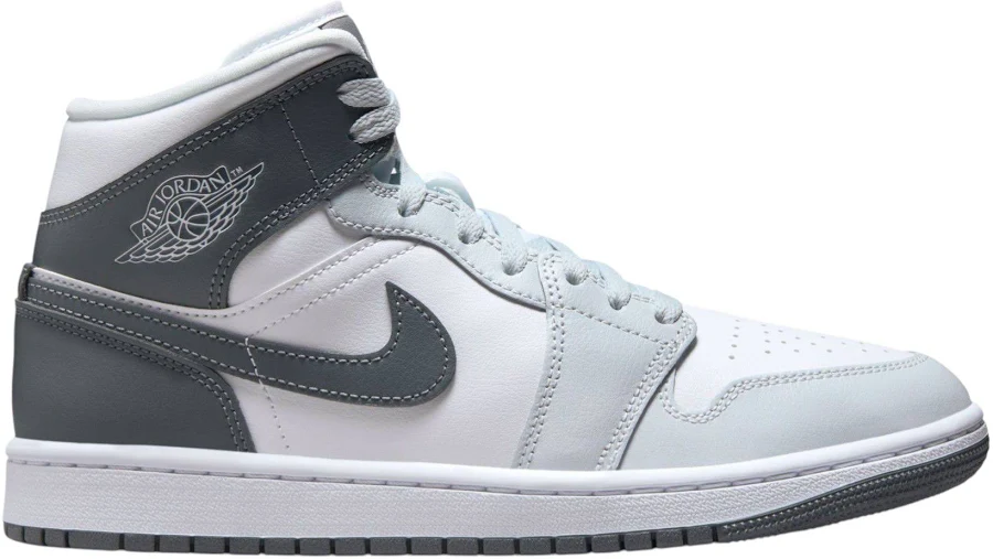 Air Jordan 1 Mid Women's Shoes, M5.5/W7, Dk Smoke Grey/Grey/Silver