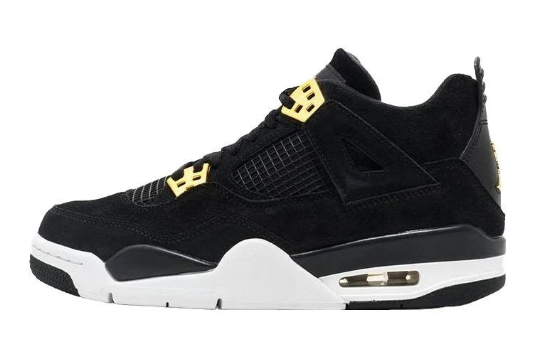 Jordan 4 Retro "royalty" Women Sneakers - Black/metallic Gold-white