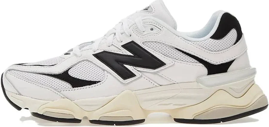 New Balance New Balance 9060 White Black Leather Suede Low-Top Men's Running Shoes Trainers Unisex Shock Absorption Slip Resistant,EUR39