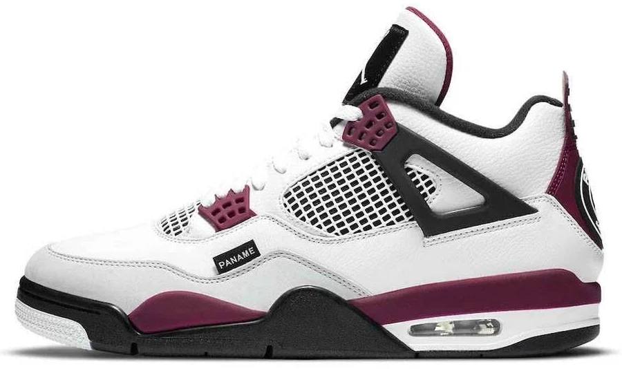 Paris Saint Germain ×Nike Air Jordan 4 Retro "White/Bordeaux/Neutral Gray"