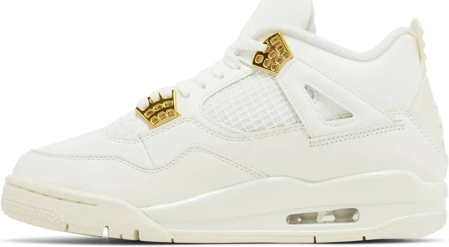 Wmns Jordan 4 Retro 'Metallic Gold', M12/W13.5