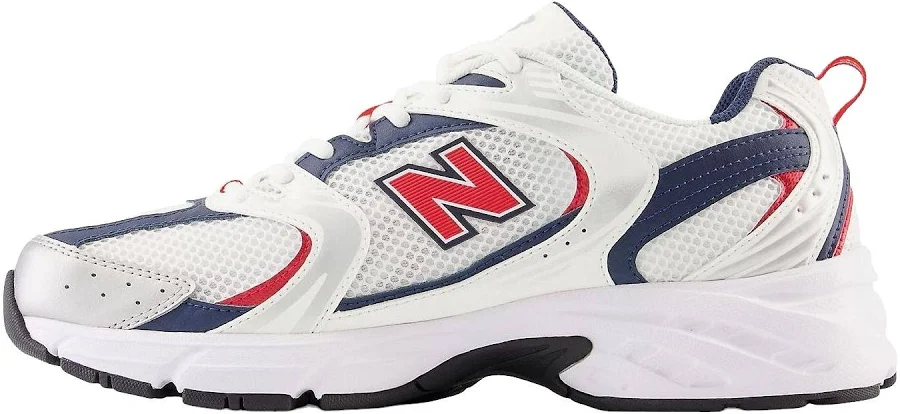 New Balance 530 Athletic Men Sneakers - White/silver Metalic/nb Navy