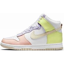 Nike (Wmns) Dunk High 'Lemon Twist' - White - High-Top Sneakers Size 8