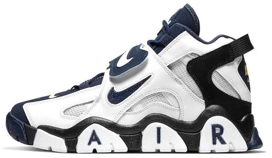 NIKE AIR BARRAGE MID WHITE/NAVY