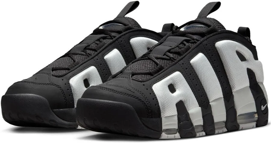 Nike Air More Uptempo Low Black Silver Fz3055-001 Men's Shoes